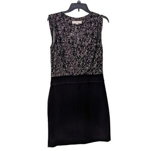 LOFT‎ Snakeskin Print Sleeveless Dress Black Career Workwear Sheath Size 6